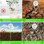 Soil Moisture Meter, Plant Water Monitor, Soil Hygrometer Included 200+ Plants Care Guide, 100 pH Test Strips & Sample Tube, Soil Water Gauge Meter for Garden, Lawn, No Battery Needed (Green)