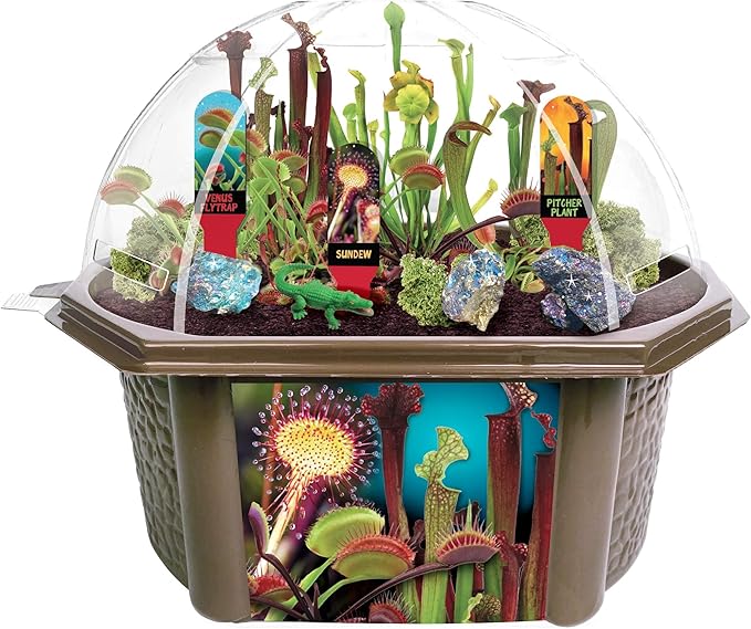 Carnivorous Plant Growing Kit – Grow Venus Fly Trap, Sundew, & Pitcher Plants in a Terrarium Biosphere