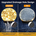 SyouHome Solar Garden Lights Outdoor Waterproof, 6 Pack LEDs Cracked Glass Ball Light, Ground Landscape Garden Decor, Solar Globe Decorative for Pathway/Patio/Lawn/Yard