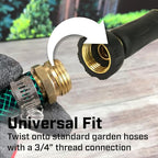 Chapin 6-9472: High Pressure 3.5-inch Brass Twist Hose Nozzle, Heavy-Duty Adjustable Garden Hose Nozzle, Gardening, Watering and Irrigation, Outdoor Cleaning, Black