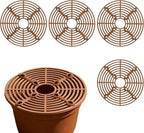 Plant Pot Cover - 5 Pieces Cuttable Planter Guard | UV Resistant Round Plant Pot Grid, Load Bearing Decorative Planter Sleeve for Indoor Gardening Moss Kitten Dog Gidding Squirrel Animal