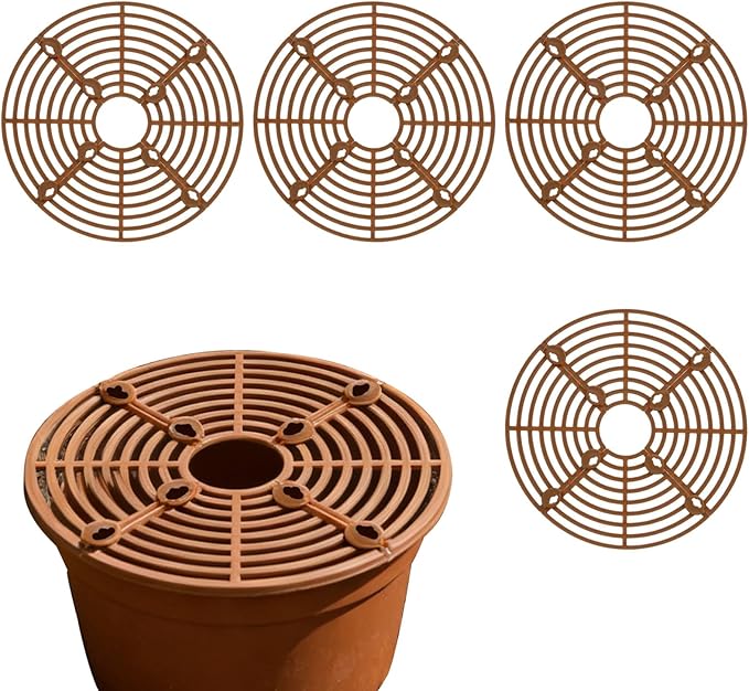 Plant Pot Cover - 5 Pieces Cuttable Planter Guard | UV Resistant Round Plant Pot Grid, Load Bearing Decorative Planter Sleeve for Indoor Gardening Moss Kitten Dog Gidding Squirrel Animal