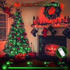 JMEXSUSS 168ft 600 LED Red to Green Halloween Lights Outdoor, Red Green Color Changing Christmas Lights, Christmas Twinkle String Lights Plug in for Tree Porch Yard Halloween Decorations