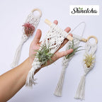 4 Pack Air Plants Holders, Wall Planters for Indoor Plants | Macrame Plant Hanger, Air Plant Hanger for Air Fern, Tillandsias, Live Houseplants & Succulent (NO Plant Included)
