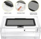 HELIME Reptile Polycarbonate Terrarium Kit 5 Piece Starter Habitat for Tarantula,Lizards,Frogs,Geckos,or Hermit Crabs,Tank with Escape-Proof Locking Lid,Hygrometer,Hide,Tweezer,Bowl,Sprayer