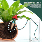 BYDOLL Plant Self-Watering Stakes Automatic Watering Terracotta Spikes for Indoor Outdoor Plants,Houseplant Mushroom Insert Devices for Vacation use,Bonsai Drip Irrigation System (5 Pack)