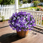 Faux Bougainvillea Artificial Flowers for Outdoors Spring Decor, UV Resistant Outdoor Fake Plants 4 Bundles Realistic Silk Bougainvillea Flowers for Outdoor Porch Patio Window Planter Garden Home
