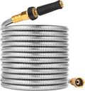 Metal Garden Hose 125 FT - 304 Stainless Steel Water Hose 125 FT - Expandable Short Flexible Garden Hose,no Kink Explosion, no Bite