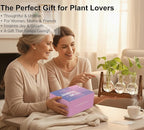 Plant Terrarium with Wooden Stand, 3 Bulb Glass Vase Metal Holder, Retro Hydroponics Planter for Home/Garden/Office Decor, for Women & Mom (1, Natural Wood, 3-Bulb)