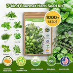 12-Pod Gourmet Herb Seed Kit Compatible with All Hydroponics, 7 Pack Varieties - Basil, Parsley, Thyme, Mint, Cilantro, Dill, Oregano - Universal Seed Starter Pods Easy to Grow, High Germination