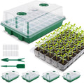 YAUNGEL Seed Starter Tray, Super Thicken 160 Cells Seed Starter Kit with Humidity Dome Durable Seeding Starting Trays for Greenhouse Germination Trays Green, 4 Pack