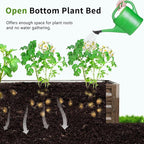 DoCred 3 in 1 Raised Garden Bed with 87in Tall Arch Trellis for Climbing Plants, Galvanized Planter Garden Box Outdoor for Gardening, Climbing Vegetables, Flower