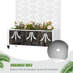 Casaphoria Metal Raised Garden Bed with Trellis and Wheels, 72"x35"x16" Planter Box for Climbing Plants, Vegetables & Vines, Features Drainage Holes and Privacy Screen, White-Brick