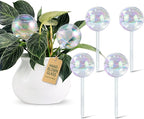 Soilagua Large Extra-Thick Clear Glass Plant Watering Globes, Rainbow Gradient Self Watering Devices for Indoor & Outdoor Plants, AutomaticWaterer Spikes, Perfect for Daily or Vacation Use, 6-Pack