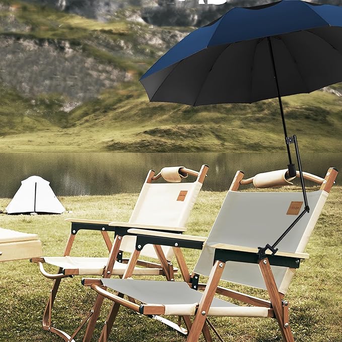 Patio Umbrellas UPF 50+ 360 ° Adjustable Shade Umbrella,Beach Umbrella with Universal Clamp,Beach Clamp on Umbrella,suitable for Patio,beach chairs,golf carts, wheelchairs,carts,bleachers,camping and fishing