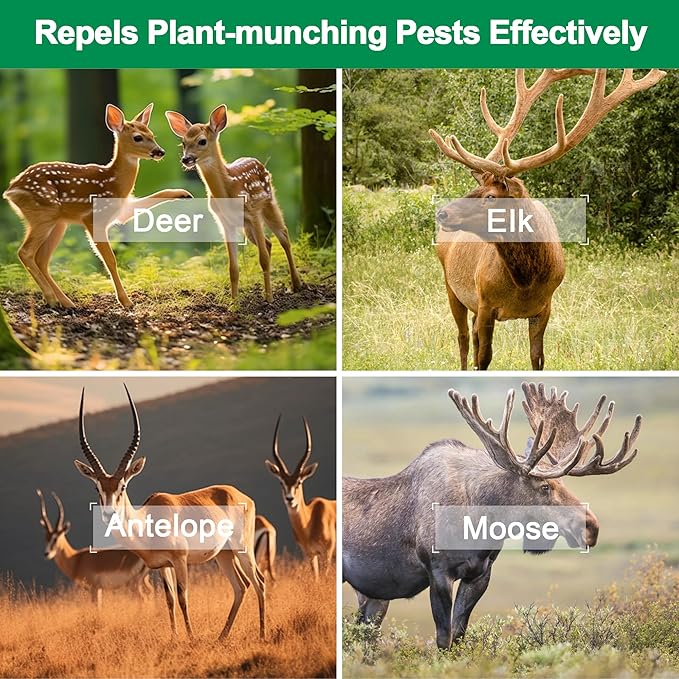 36 Pack Peppermint Deer Repellent, Deer & Rabbit Repellent Ball for Plant Yard Garden Outdoor, Deers Deterrent for Outdoor, Keep Deers and Rabbits Out Natural Ingredients Pet Safe, Yellow