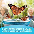 National Geographic Ultimate Butterfly Growing Kit – Butterfly Habitat Kit with Voucher to Redeem 5 Caterpillars (S&H Not Included), Glow-in-The-Dark Figures, Hands-On Activity, Outdoor Toys