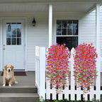 Fake Artificial Hanging Flowers for Outdoors Decoration, 2 PCS Faux UV Resistant Artificial Outdoor Flowers, Fake Plants Look Real Daisy No Fade Spring Decor for Porch Home Patio Balcony and Yard