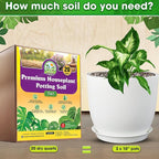 DUSPRO Recycle 20QRT Pre-Mixed House Plant Potting Mix 7in1 with Potting Soil Indoor Plants, Tropical Indoor Potting Soil with Pine Bark, Pumice, Coco Coir, Perlite, Worm Castings, Gypsum, Peat Moss