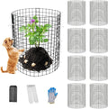 30 Pcs Plant Protectors from Animals,Protect Plants from Deer 10 Sets Metal Plant Cages Animal Intrusion Barrier Wire Mesh Easy to Assemble/Store Vegetable Garden Protection 12 * 12“