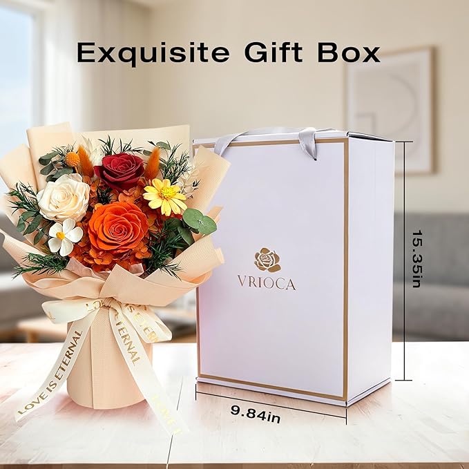 Vrioca Flowers for Delivery, Preserved Flowers Bouquets, Birthday Gifts for Women Mom
