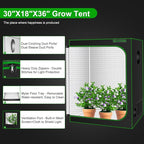 MELONFARM Small Grow Tent for Aerogarden，30”x18”x36” ，Hydroponics Growing System ，Highly Reflective 600D Diamond Mylar Canvas with Ventilation window and Floor Tray for Hydroponic Indoor Plant Growing