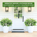 TURNMEON 12 Bundles 4 Styles Fake Plants Artificial Plants Outdoor, UV Resistant No Fade Fake Flowers Outdoor Faux Plants Boston Fern Lavender Plastic Greenery Shrubs for Outside Gardens Home Porch