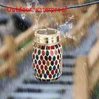 Mosaic Lights Outdoor Hanging Lanterns, Rechargeable Mosaic Solar Lanterns， Outdoor Waterproof Solar Night Lights Table Lamps for Decorations