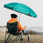 AMMSUN XL Chair Umbrella with Universal Clamp Adjustable 47 inches and 360-degree Swivel UPF 50+, Portable Clamp on Camping or Beach Chair, Stroller, Wheelchair, Golf cart, Turquoise, Large-sized