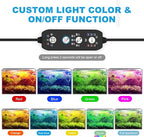 SEAOURA 24/7 Mode LED Aquarium Light for Plants-Sunrise-Daylight-Moonlight Mode, Fish Tank Light with Auto On/Off, 7 Colors, Adjustable Timer/Brightness for 36 Inch to 42 in Freshwater Tank