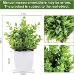 Der Rose 2 Pack Small Fake Plants Mini Artificial Potted Plants for Table Desk Home Bathroom Office Decor