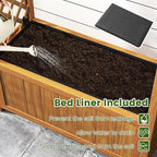 Giantex Set of 2 Raised Garden Bed with Arch Lattice Trellis, for Climbing Vine Flower Vegetable, Wood Planter Box with Liner & Drainage Design, Outdoor Plant Container for Yard Balcony (33"x15"x57")