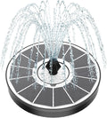 Yzert Solar Fountain White Flower, 3.5W Glass Bird Bath Fountains Solar Power No Battery with 4 Fixed Rods & 7 Nozzles, Solar Fountain Pump for Bird Bath, Pool, Garden, Outdoor, Pond