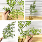 Fake Plants Artificial Plant Simulation Thorn Leaves Shrubs Tall 31 Inch, Faux Persian Flowers Plastic Boston Greenery Bushes Flexible Branches for Indoor Decor Outdoor Wedding Party Decoration 2 Pack