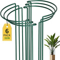 6-Pack Garden Plant Support Cages,14"Diax32"H Heavy Duty Interlinked Half Round Peony Support Rings,Metal Plant Support Stakes for Peony,Tomato,Hydrangea,Rose,Indoor & Outdoor Garden Plant Supports
