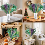 Fortunate Flower 120+ Pcs dried lavender and eucalyptus for Shower, Fresh Eucalyptus Plant Live Lavender Plants for Inside, Real Lavender Flowers Bundles Bouquet Dried Eucalyptus Stems Leaves for Vase