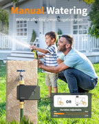 Diivoo Brass WiFi Water Timer, Smart Hose Sprinkler Timer Compatible with Alexa/Google Assistant, 6 Irrigation Plans, Rain Delay & Mist Mode for Garden Lawns (2.4GHz Only)