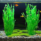 25.98 Inch Tall Aquarium Plants – 2 Pcs Fish Tank Plants Plastic，Large Lifelike Artificial Fish Tank Decorations, Durable & Safe for Freshwater/Saltwater Aquariums (Green (Style B))