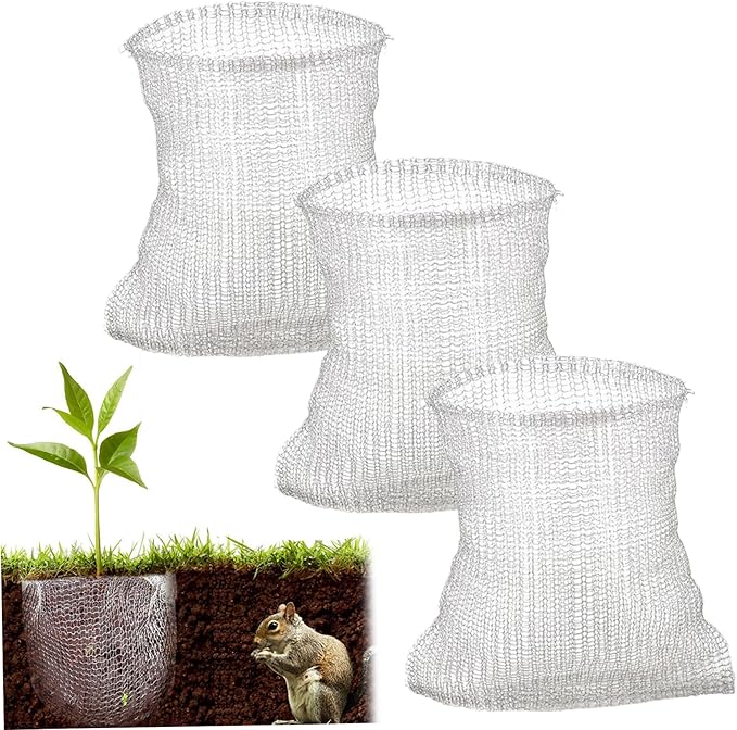Plant Protectors, 3PCS Gopher Baskets, 12x5.9 Gopher Wire Basket, Stainless Steel Gassers, Reusable Plant Protectors for Plants, Berries, Vegetables, Tree Root Barrier
