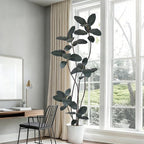 Artificial Rubber Tree 7FT(84in) Tall Faux Trees with Realistic Leaves, Fake Rubber Floor Potted Artificial Plants for Home Office Living Room Indoor Outdoor Decor (7feet,1Pack)