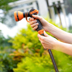 Giraffe Tools Garden Hose 3/4", Heavy Duty Water Hose, Flexible, Lightweight Hybrid Hose with Swivel Handle, 12ft Male to Female Fittings, Burst 600 PSI