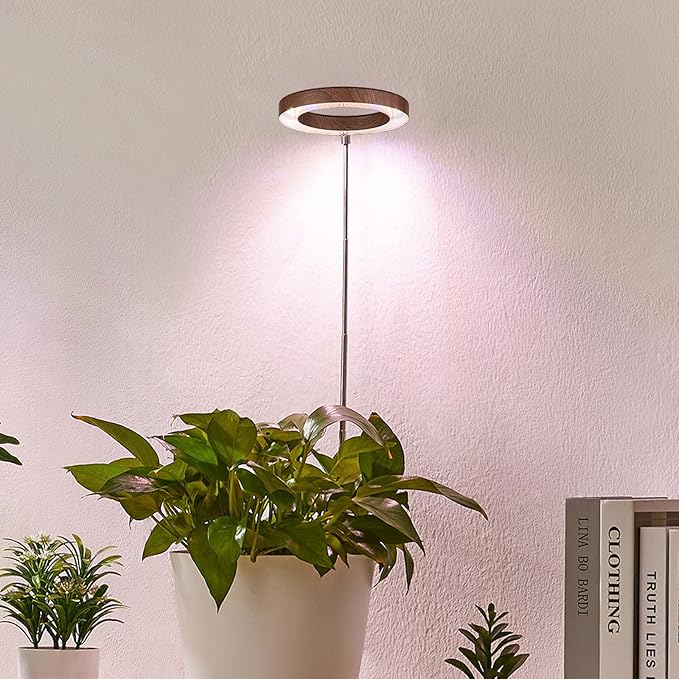 yadoker Plant Grow Light, LED Growing Light Full Spectrum for Indoor Plants,Height Adjustable, Automatic Timer, 5V Low Safe Voltage,Idea for Small Plants