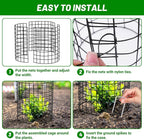 UNIFAMILY 15 Pcs Plant Protectors from Animals, 5 Packs Metal Plant Cage to Keep Animals Out, 16x 12 in Plant Protector from Rabbits, Chicken Wire Cages for Vegetables from Rabbits Squirrels Chickens