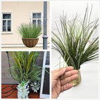 Artificial Plants, Fake Wheat Grass Tall Shrubs Bundles, Faux Greenery Plastic Plant Indoor Outdoor Decoration Home Garden Christmas Party Table Centerpieces Vase DIY Decor - Tail End Red Leaves 8 Pcs