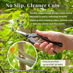 Wablade Japanese-Made Double-Edge Bonsai Pruning Shears, Precision Bud Scissors for Clean, Smooth Cuts on Soft Stems, Hand Pruner for Flowers & Plants, 5mm Capacity (Double-blade)