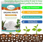 Legigo 4 Quarts Organic Horticultural Perlite for Plants Indoor- Natural Horticultural Soil Additive Conditioner Mix for Improves Drainage, Ventilation and Root Growth