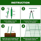 48 x 48 Inch Foldable Cucumber Trellis for Raised Bed- A-Frame Garden Trellis for Climbing Plant Outdoor with Climbing Net and Plant Support Clip for Outdoor Plants Zucchini Vegetables Tomato Flowers