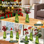 XXXFLOWER 3Pcs Tree-Shaped Glass Planter Christmas Tree Decorations for Tabletop Hydroponics Home Office Garden Green Propagation Station Vase for Flowers Gifts for Plant Lovers（Plant NOT Included）