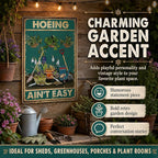 Artlunar Funny Garden Sign Outside Decor - Humorous Gardening Gift for Women Enthusiasts, 12" x 8" (980)