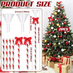 2 Pcs 40 Inch Christmas Tree Watering Funnel Reusable Xmas Tree Funnel Waterer Red and White Striped Christmas Watering System Longer Spout Xmas Device for Indoor and Outdoor Plants